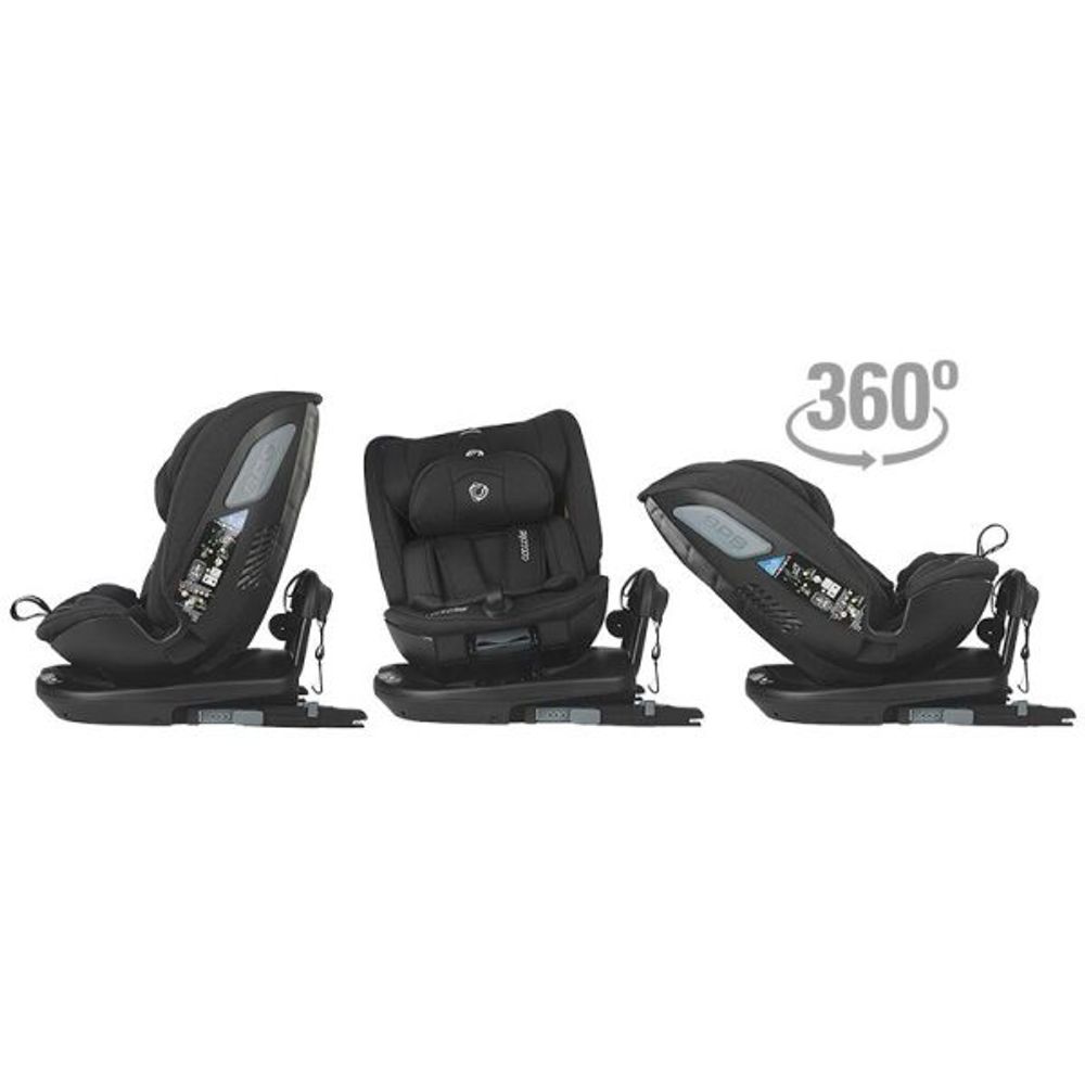 Coccolle® Autosjedalica Velsa iSize 360° 40-150cm Isofix, Jet Black slika 8