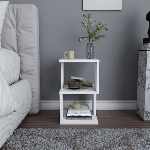 Carter - White White Nightstand slika 1