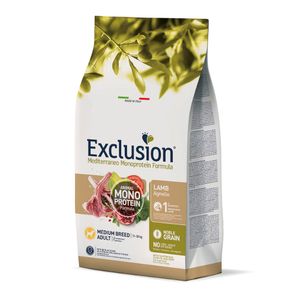 Exclusion Mediterraneo Monoprotein Formula Adult Medium, potpuna hrana za pse srednjih pasmina, janjetina, 12 kg