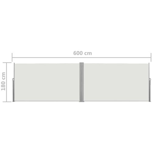 Bočna tenda na uvlačenje 180 x 600 cm krem slika 21