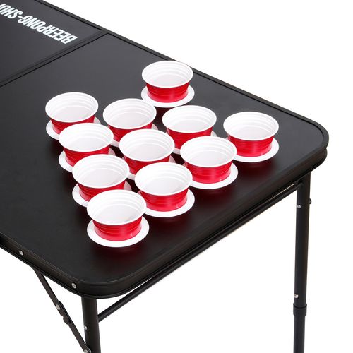 BeerCup Baseliner set sa stolom za beer pong, Crna slika 2