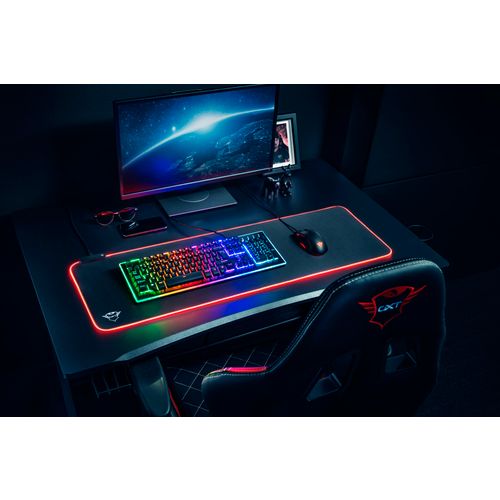 Trust gaming podloga za miš i tipkovnicu GXT764 RGB XXL (23395) slika 5