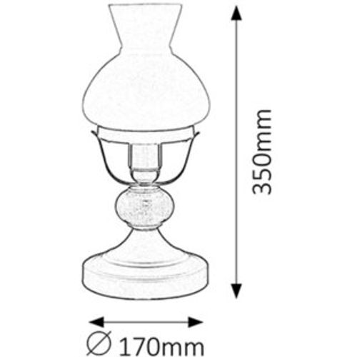 Rabalux Petronel stona lampa E27,60W mat crna Klasična rasveta slika 2
