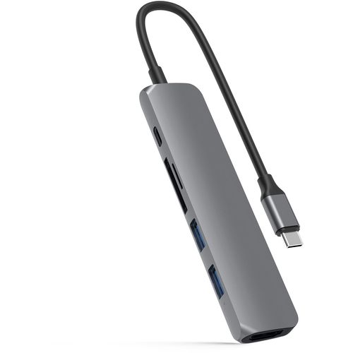 HyperDrive, TUBE 6 u 1 USB-C HUB, za Macbook, Chromebook i PC, space grey slika 1