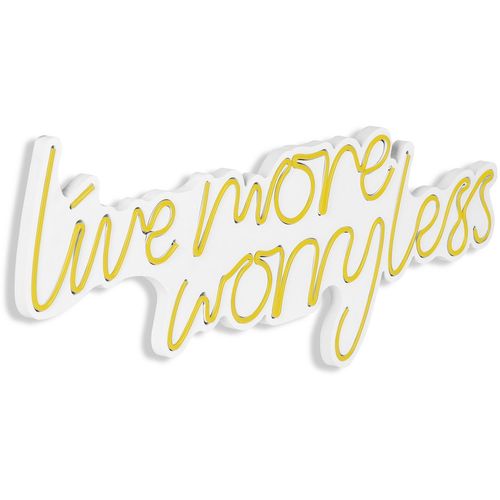 Wallity Ukrasna plastična LED rasvjeta, Live More Worry Less - Yellow slika 16