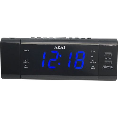 AKAI budilica s projektorom, FM/AM radio, LCD, USB MP3 + USB punjač ACR-3888 slika 4