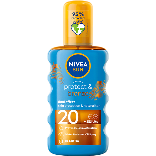 NIVEA Sun Protect & Bronze ulje u spreju za zaštitu od sunca SPF 20 200 ml slika 1