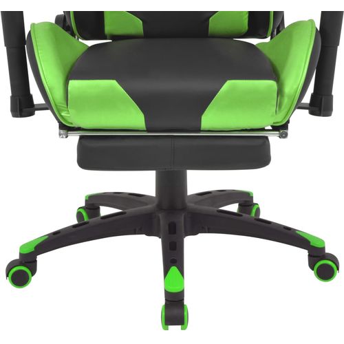 Podesiva igraća uredska stolica s osloncem za noge zelena slika 25
