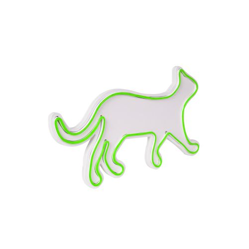 Wallity Ukrasna plastična LED rasvjeta, Kitty the Cat - Green slika 12