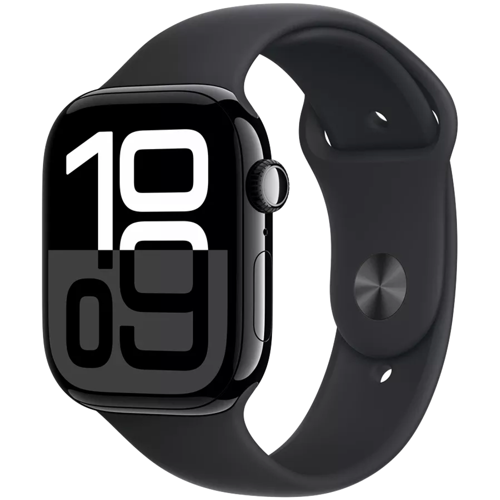 Apple Watch S10 GPS 46mm Jet Black Alu Kućište sa Crnom Sportskom Narukvicom - M/L slika 1