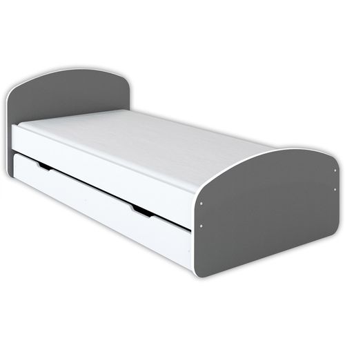 Krevet sa fiokom 200x90cm LUNA - SIVI slika 1