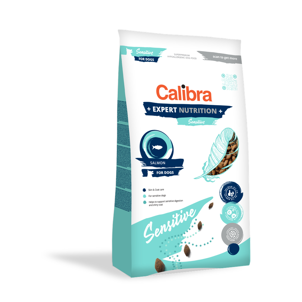 Calibra Dog EN Sensitive Salmon, potpuna i uravnotežena superpremium hipoalergena dehidrirana hrana za odrasle pse s osjetljivom probavom, 12 kg slika 1