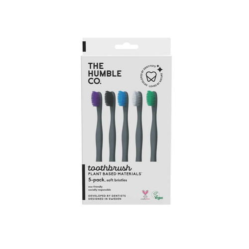 Humble 5 pack plant based 5 colors soft četkica za zube  slika 1