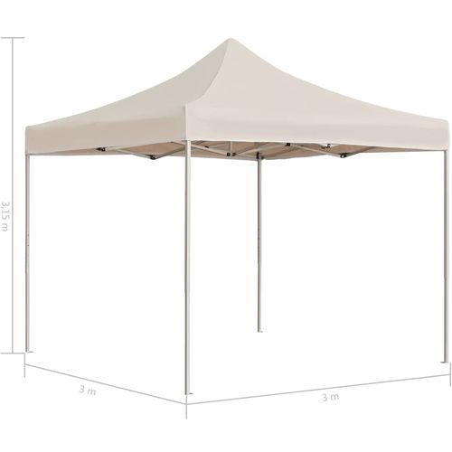 Profesionalni sklopivi šator za zabave 3 x 3 m krem slika 6