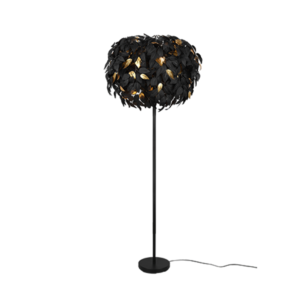LEAVY PODNA LAMPA BLACK MAT-GOLD slika 1