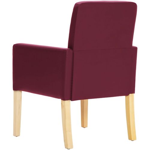 Blagovaonske stolice od umjetne kože 2 kom crvena boja vina slika 10