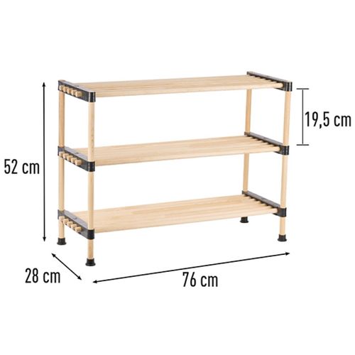 Seowood višenamenska drvena polica76x28x52 cm slika 4