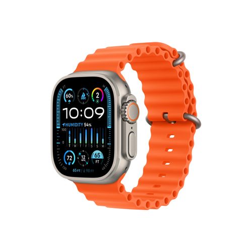 Apple Watch Ultra2 Cellular, 49mm Titanium Case with Orange Ocean Band slika 1