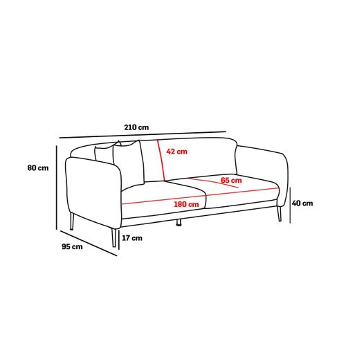 Atelier Del Sofa Trosjed na razvlačenje, Bež Zlato, Simena - Beige slika 12