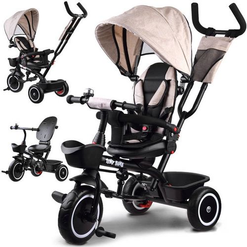 Tricikl Tiny bike 3 u 1 - Beige slika 1