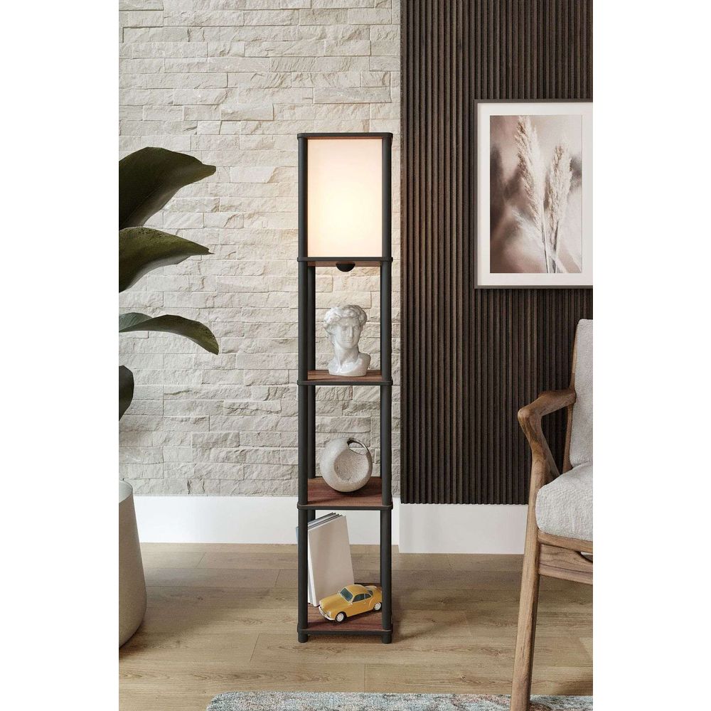 Floor Lamp Tier Shelf Lampz2, colour: Walnut slika 2