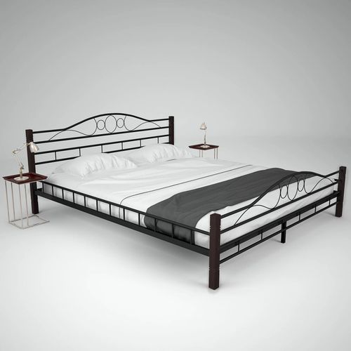 275849 Bed with Mattress Black Metal 180x200 cm(246743+241405) slika 23