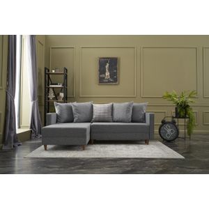 Aydam Left - Grey Grey Corner Sofa-Bed