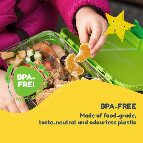 Klarstein junior Lunchbox, Green Fruit, NO BPA, perivo u perilici posuđa slika 2
