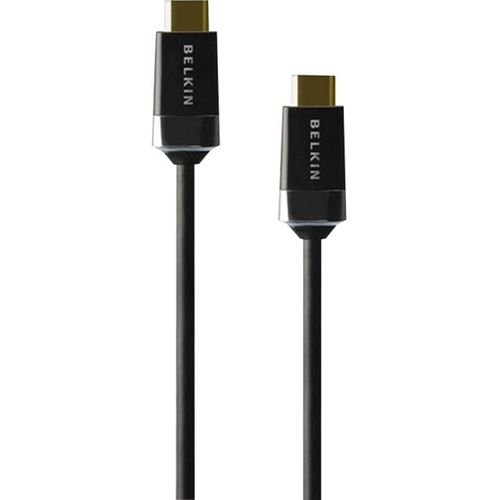 Belkin HDMI priključni kabel HDMI A utikač, HDMI A utikač 1.00 m crna HDMI0018G-1M pozlaćeni kontakti HDMI kabel slika 1