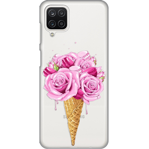 Torbica Silikonska Print Skin za Samsung A125F Galaxy A12 Rose Cone slika 1