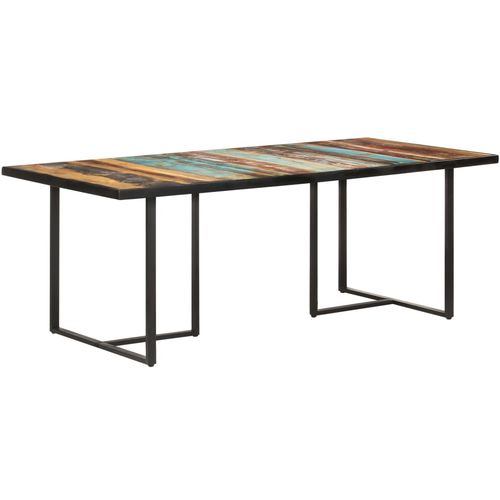 Blagovaonski stol 200 cm od masivnog obnovljenog drva slika 9