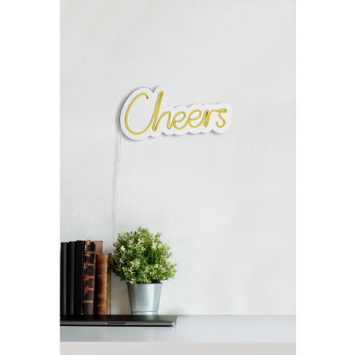 Wallity Ukrasna plastična LED rasvjeta, Cheers - Yellow slika 4