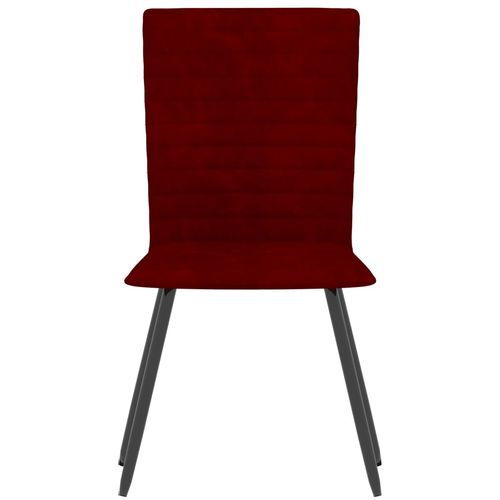 Blagovaonske stolice 6 kom crvena boja vina baršunaste slika 21