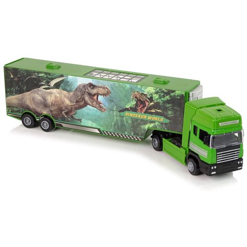 Metalni kamion transporter dinosaura slika 4