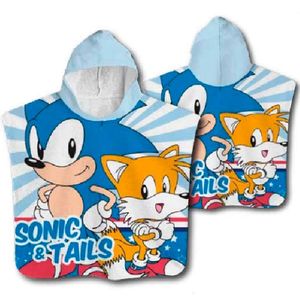Sonic The Hedgehog cotton poncho towel