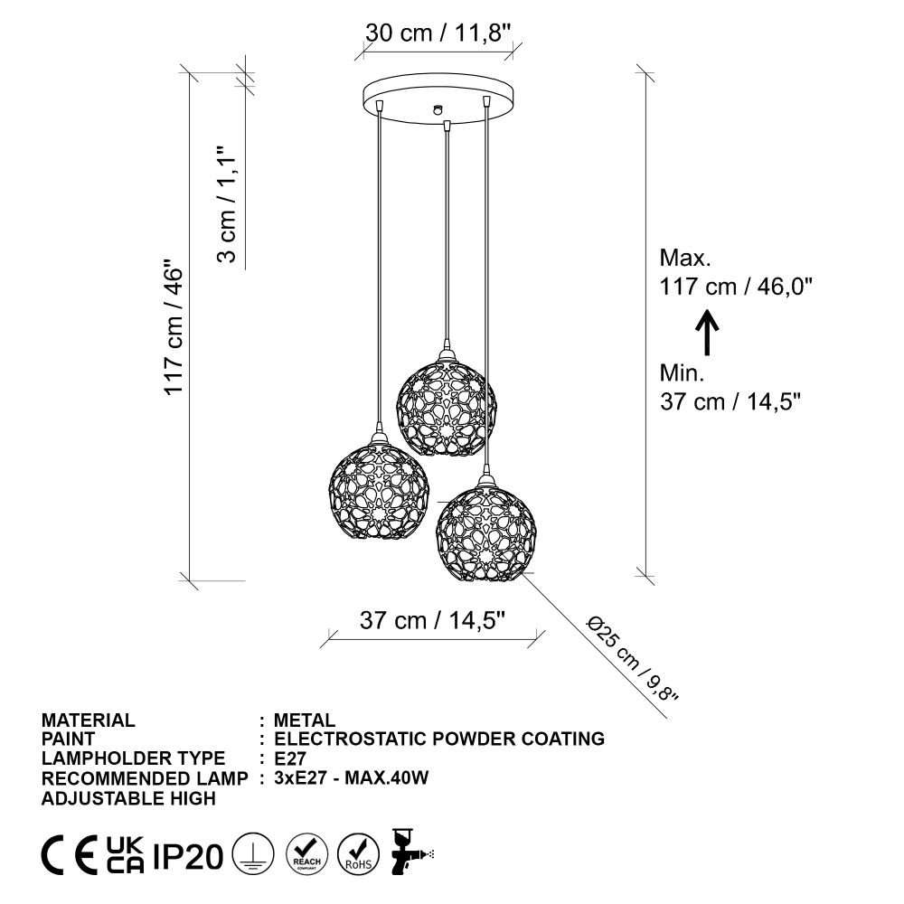 Luster Selcuklu – Mr-787-1 – Crna boja slika 7