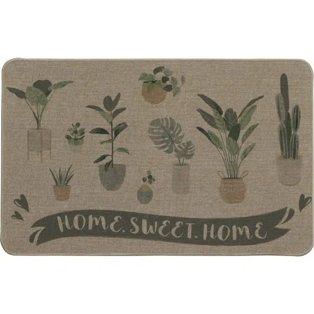 Luance otirač imp 50x80cm poliester - home sweet home bež slika 1
