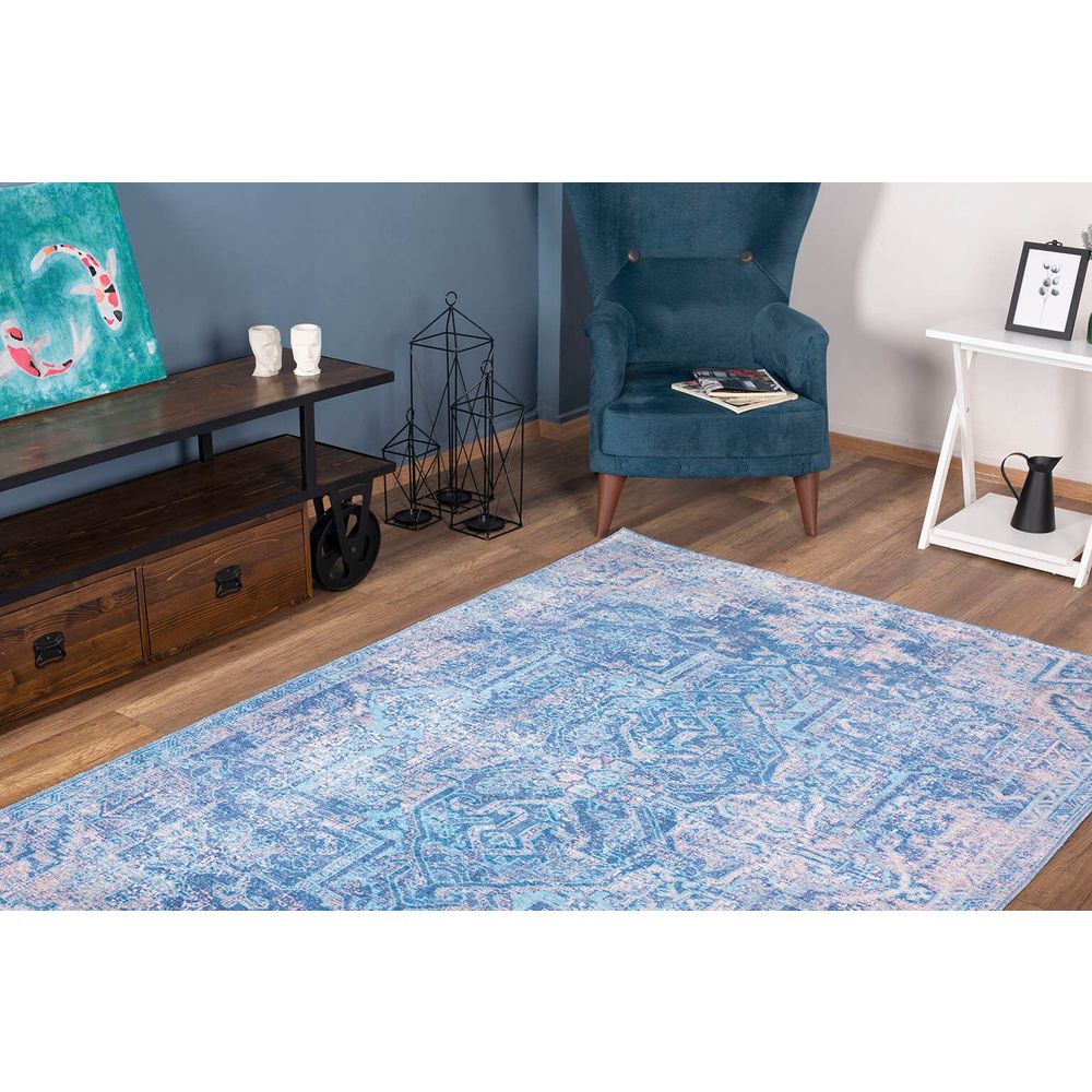 Višebojni Tepih Blues Chenille - Plavi AL 270 (230 x 330 cm) slika 1