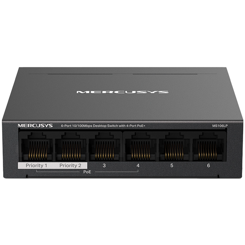 Mercusys MS106LP 6-Port Desktop Switch sa 4-Port PoE+ slika 1
