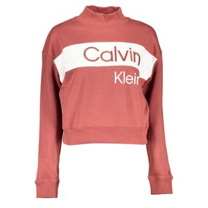 CALVIN KLEIN SWEATSHIRT WITHOUT ZIP WOMAN RED