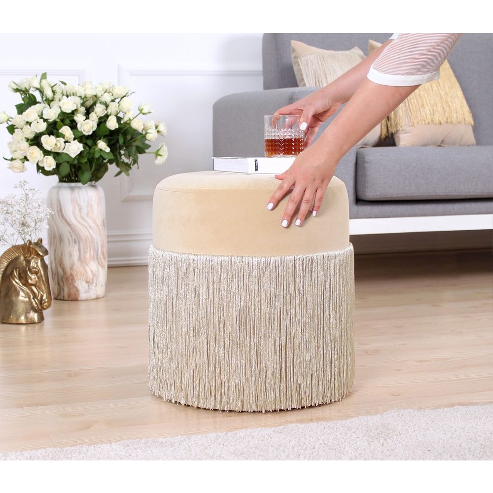 Merkur - Cream Cream Pouffe slika 3