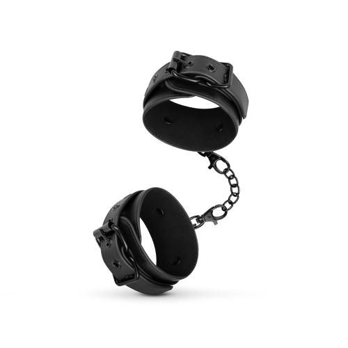 Faux Leather Ankle Cuffs - Black slika 5