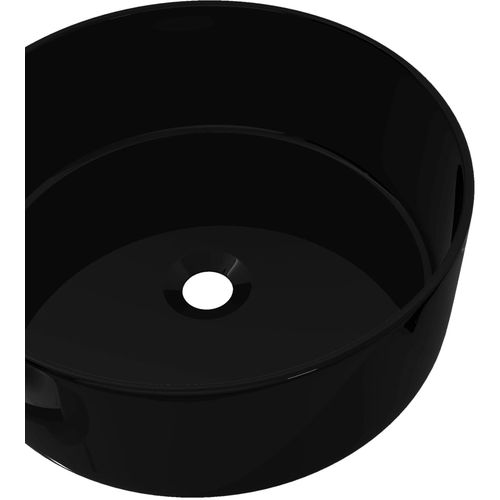 Keramički okrugli umivaonik 40 x 15 cm crni slika 13