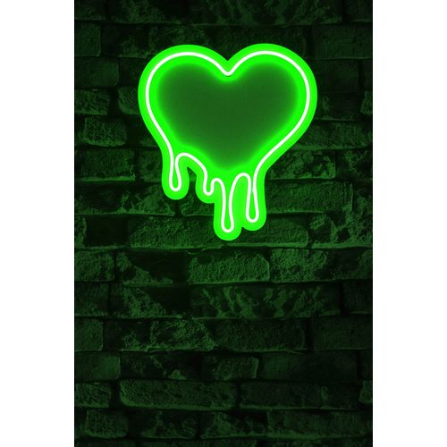 Wallity Ukrasna plastična LED rasvjeta, Melting Heart - Green slika 10