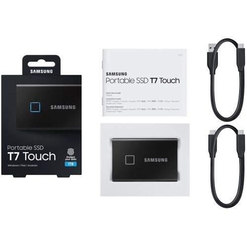 SAMSUNG Portable T7 Touch 1TB crni eksterni SSD MU-PC1T0K slika 5