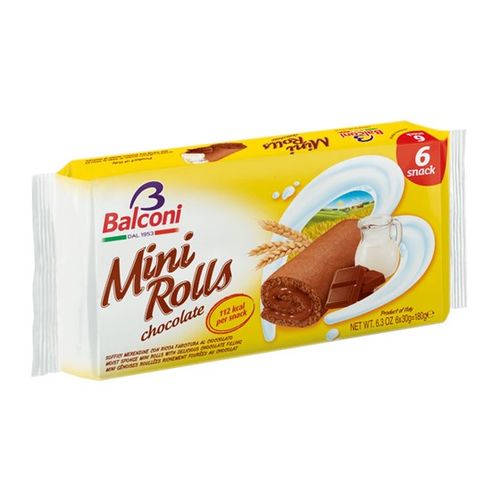 Balconi Biskvit Mini rolls Čokolada 180 g slika 1