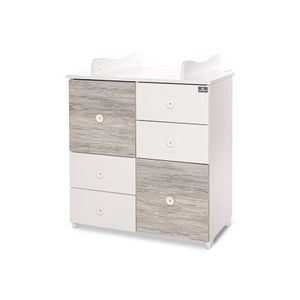 LORELLI CUPBOARD NEW Komoda za Previjanje White/Artwood New