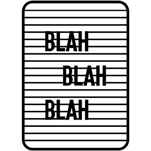 Blah Blah Blah Black Decorative Metal Wall Accessory slika 3