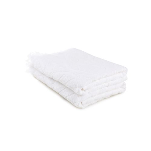 Leaf - White White Bath Towel Set (2 Pieces) slika 1