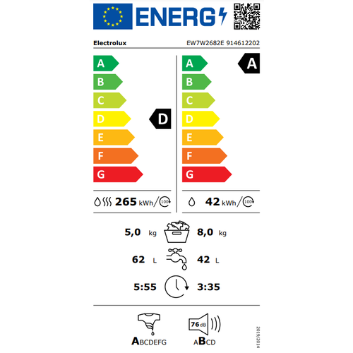 Electrolux perilica-sušilica rublja EW7W2682E slika 2